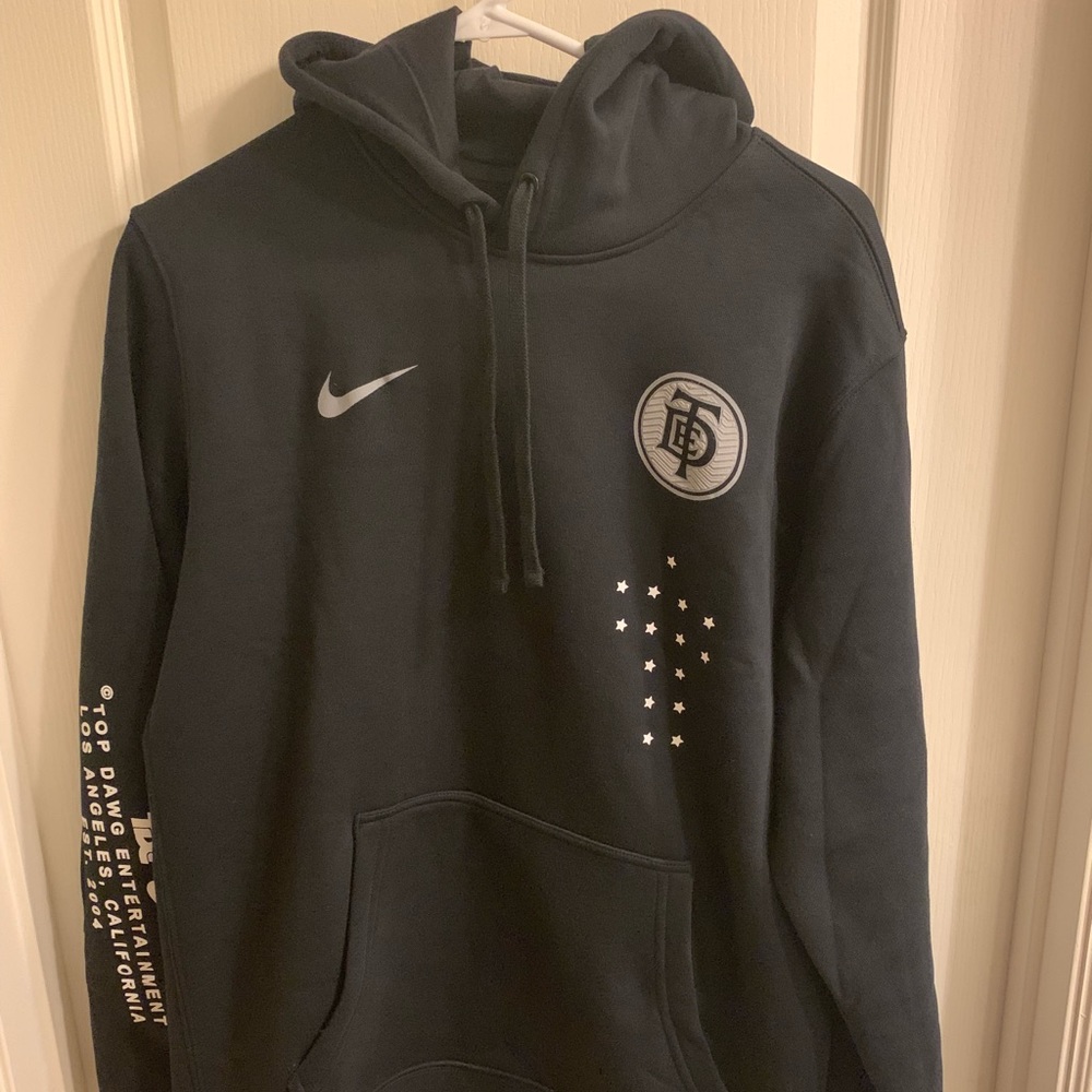 TDE x Nike Crest Logo TDE Black Hoodie Medium
